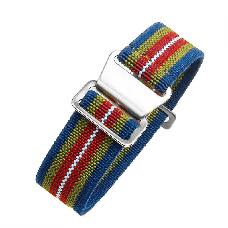 18 20mm 22mm Elastisches Uhrenarmband Nylon-Uhrenbänder Universelles Stoff-Armband für Herren Smartwatch Fallschirmtaschen-Armband für Tudor
