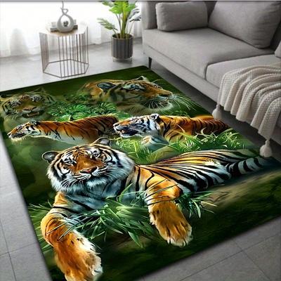 3D Traum Tiger Tier Cartoon Teppich für Zuhause Wohnzimmer Schlafzimmer Sofa Fußmatte Dekor, Kinderspielbereich Teppich Rutschfeste Bodenmatte
