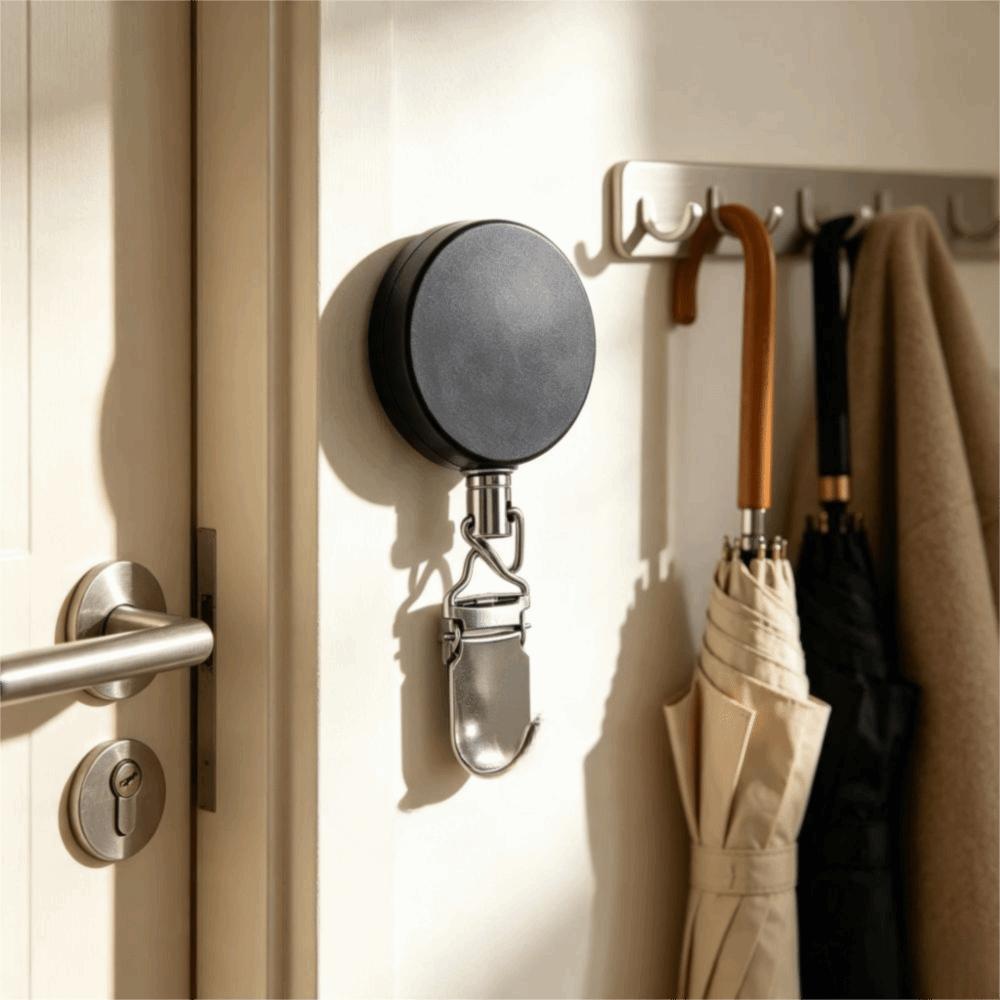 Automatic Retractable Retractable Towel Rack No Punching Self-Adhesive Towel Rack Kitchen