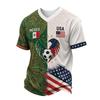 Men's Football Printed Round Neck T-Shirt for Sports Fans