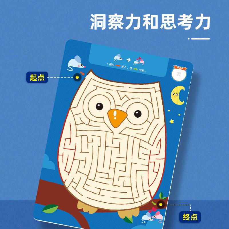 Age-specific Advanced Thinking Maze, Training Cards Can Be Erased Repeatedly, Children's Concentration Educational Toys