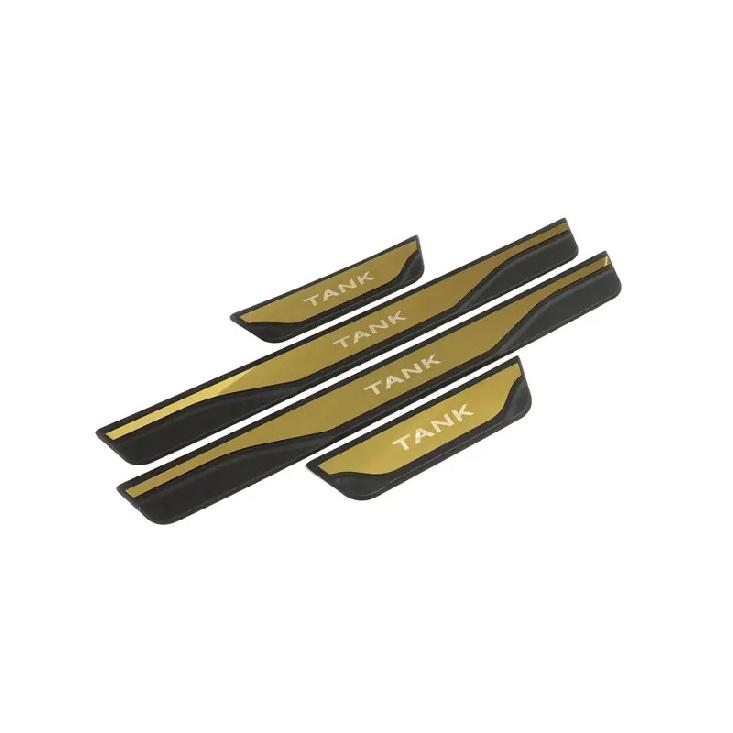 For GWM Great Wall Tank 300    Door Sill Kick Scuff Plate Protector Trims Guard Pedal Cover Car Styling Accessories