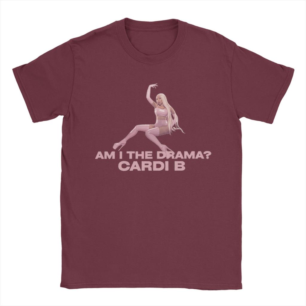 Cardi B Am I The Drama 2026 Art Pure Cotton TShirt For Unisex Summer  Awesome TShirts Comfortable Hip Hop Tees Oversize Cheap