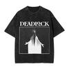 Camiseta Lavada Vintage Deadlocks Camisetas Sueltas Camiseta Genial de Moda para Hombre Verano Y2K Tops con Diseño Divertido