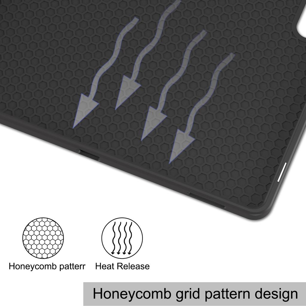 For Samsung Galaxy Tab S10 Ultra Stand Case Shock-Absorbent Leather Tablet Cover with Pen Slot