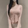 Gentle Pink Dongdaemun Autumn Women's Camisole & Sunscreen Cardigan Set