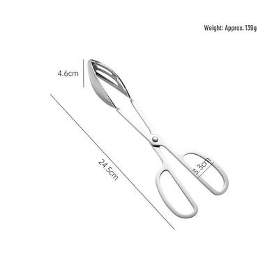 Zhishi Stainless Steel Scissor Food Tongs