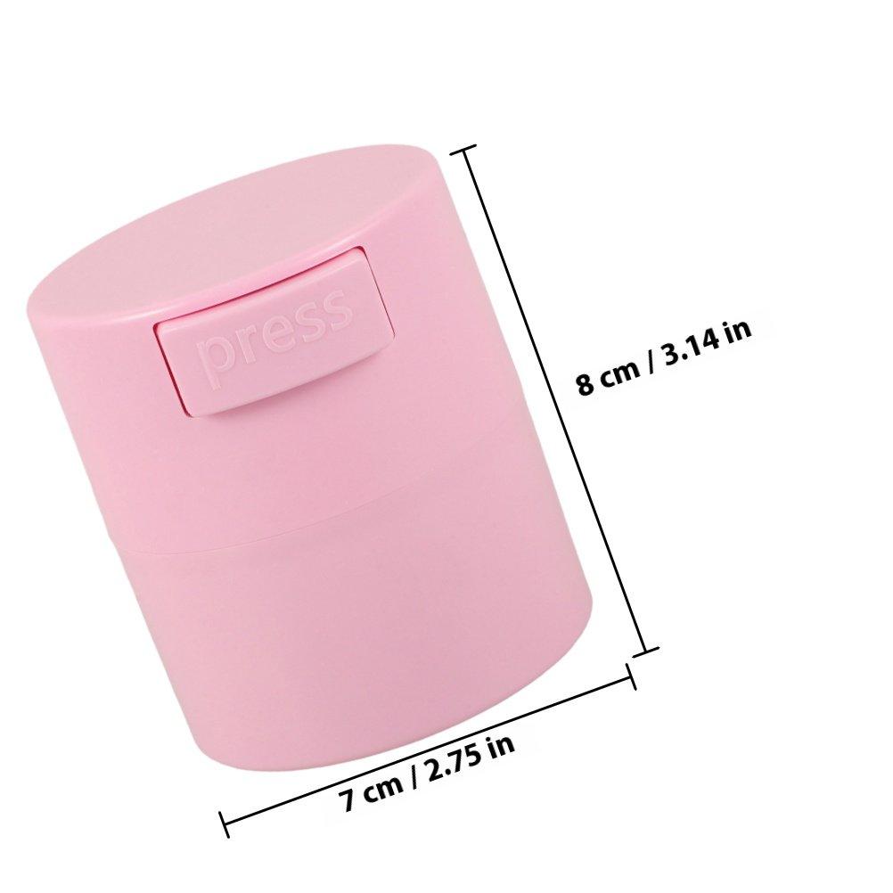 

2Pcs Vacuum Sealed Lash Container Airtight Eyelash Glue Jar Press Design Leakproof Compact Storage for Lash Extension Tools рожевий