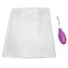 Hook Tool and Rug Hooking Mesh Kit Rubber Handle Bent   Hook Crochet Needle 50x50cm Mesh Fabric for Crafts