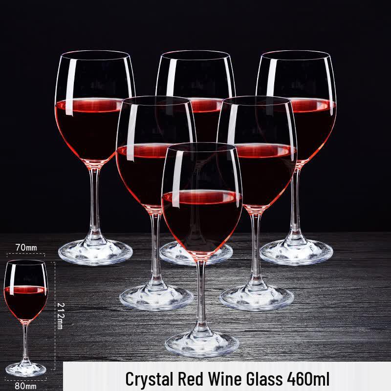 MDNG 460ml Crystal Red Wine Glasses Set of 3