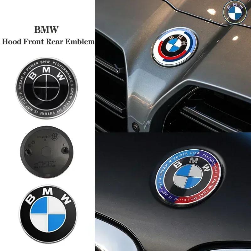 MLKQ6 Car Front Hood Emblem Logo Rear Trunk Badge for BMW E36 E46 E53 E90 E60 E61 E93 E87 X1 X3 X5 X6 F30 F20 F10 Z3 Z4 X1 X3 X5 M4 M8