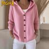 Women's Fashion Casual Solid Color Print Autumn Winter Long Sleeve Hoodie