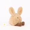 Rabbit Playful Bunny Plush Toy With Smiling Long Ears Rabbit Desktop Decoration Ornament