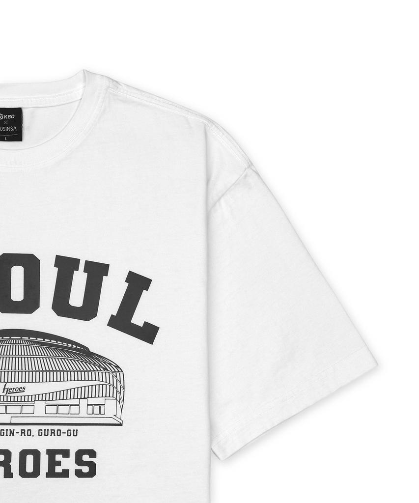 Hangugyaguwiwonhoe Mss X Kbo Ballpark Short Sleeve T-Shirt White [Seoul Heroes]