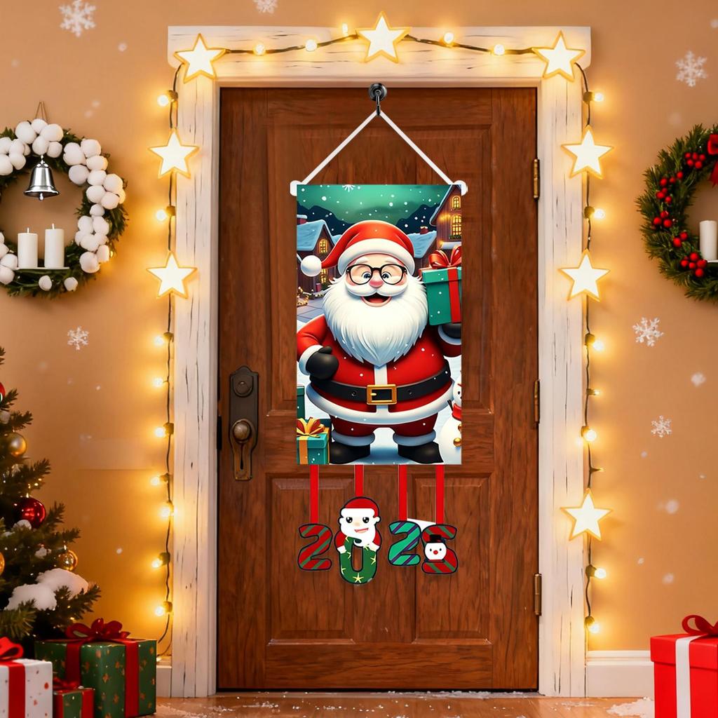 Christmas Flag Waterproof Holiday Banner Christmas Door Drape Holiday Decor For Indoor Outdoor Home Window Door Yard Patio Porch