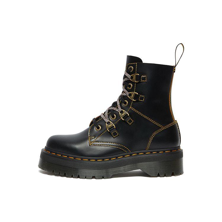 Dr. Martens Collier Leather Thick Sole 9-Hole Short Martin Boots Unisex Boots Charcoal-Black 27036001