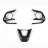 Carbon Fiber Steering Wheel Decor Trim For Toyota Corolla Cross -2024