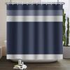 Minimalist Striped Shower Curtain Modern Color Block Gradient Design Waterproof Bath Curtain Bathroom Decor Polyester With Hooks