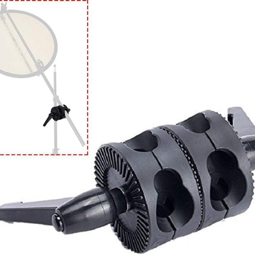 Multi Functional Dual Head Grip Swivel Clamp Head Holder Bracket Mounting Adapter Compatible for Light Stand,Extension Boom Arm and Photography Studio