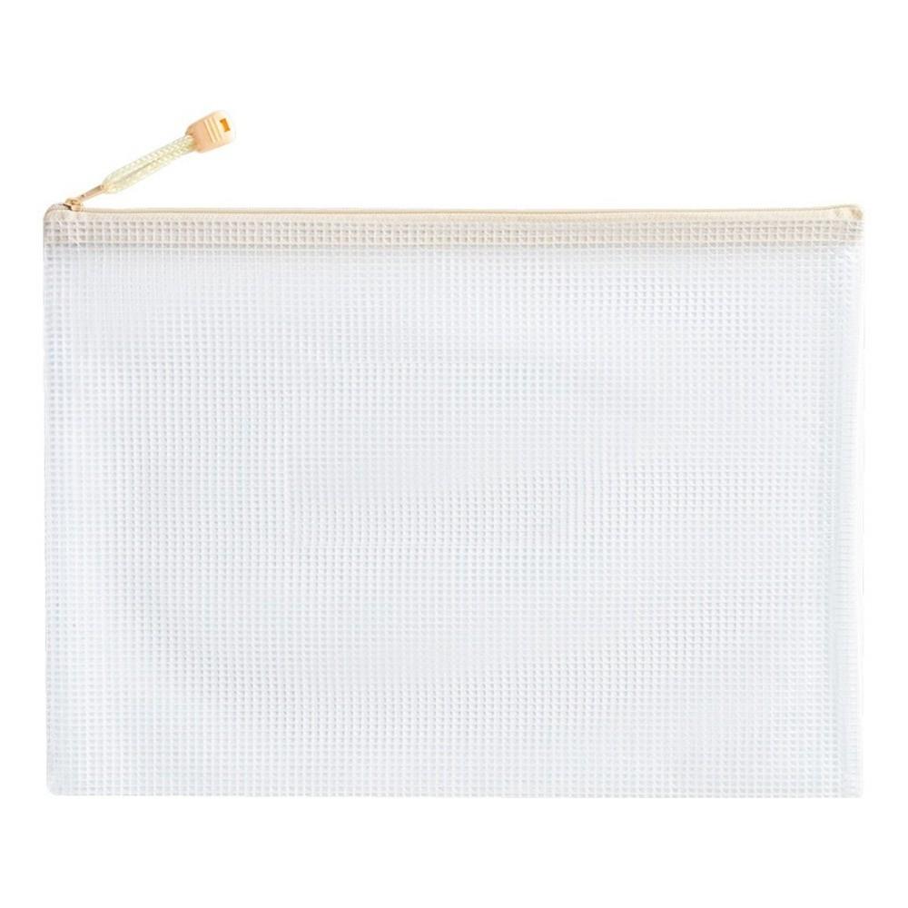 5pcs Large Capacity Document Organizer Bag A4 Stationery Storage Bag Mesh Zipper Pouch Office