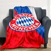 FC Bayern München Logo Decke Strapazierfähiger Komfort Perfekt für Bett Wohnzimmer Sofa Vier Jahreszeiten Universell Modern Bestes Weihnachtsgeschenk für Freunde Familie
