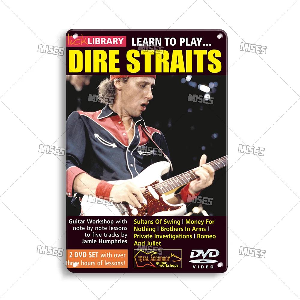 MISES Rock Band Metal Poster DIRE STRAITS Band Decorative Plate Metal Sign Rusty Metal Plaque Home Club Kitchen Metal Tin Sign