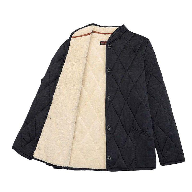 Men's Thickened Cotton Set with Camel Down Padding for Cold Protection: Plush Warm Autumn/Winter Dad's Clothing