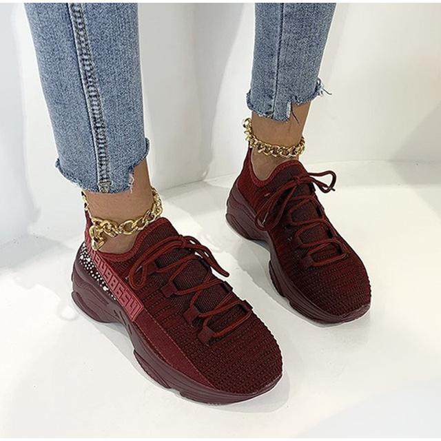 

Дышащие кроссовки для женщин, женская повседневная обувь на воздушной подушке, лето-осень, модная женская вулканизированная обувь, большие размеры 40 коричневый