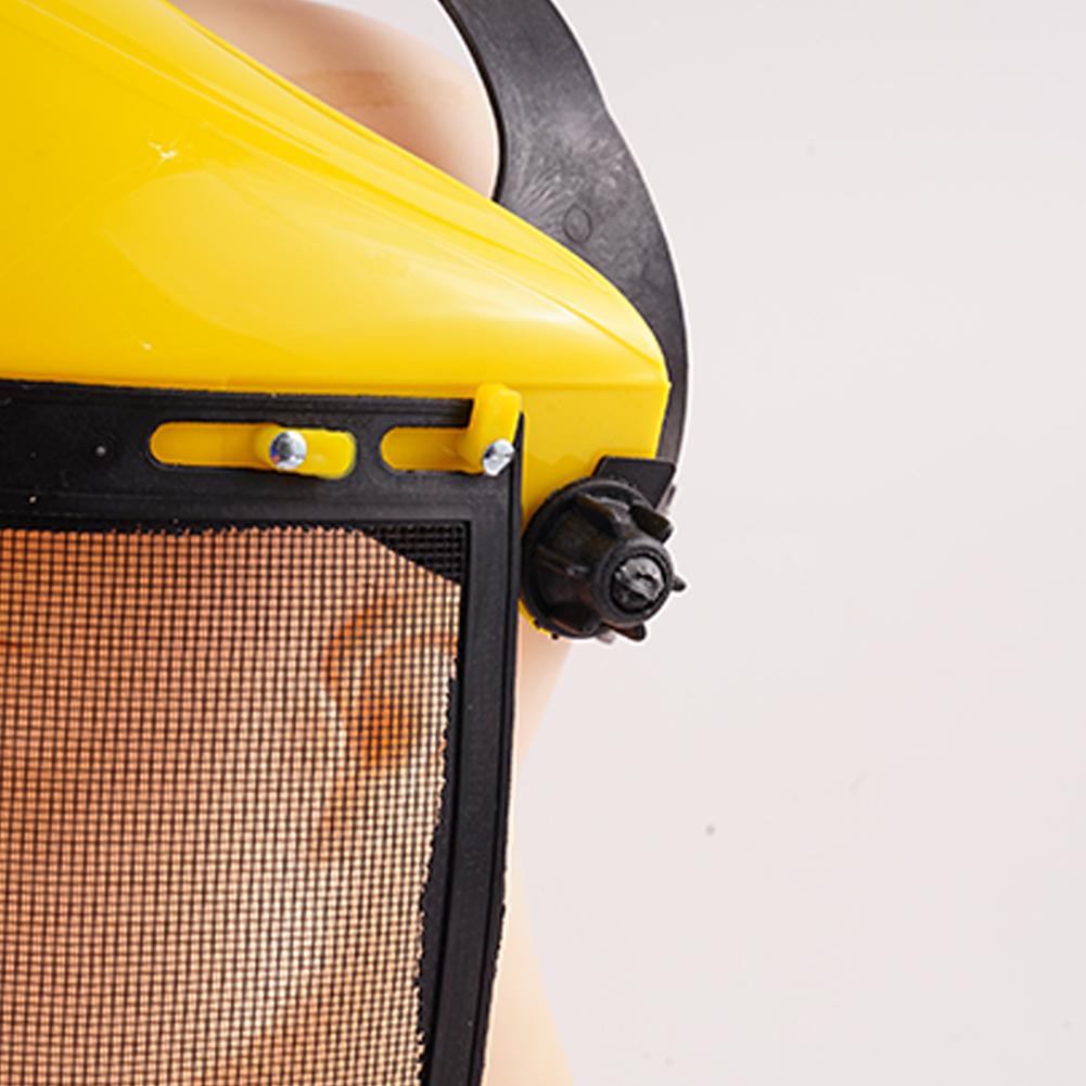 Safety Helmet Hat with Full Face Mesh Visor for Logging Brushcutter Forestry Protection