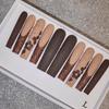 Thick and Hard Artificial Fingernails Square and Long Manicure False Nails with Glue Stickers  Press on Nails