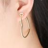 Earrings Slightly Studded With Diamonds, Big Heart Earrings, Temperament Holiday Gift, Nightclub Sexy Big Earrings