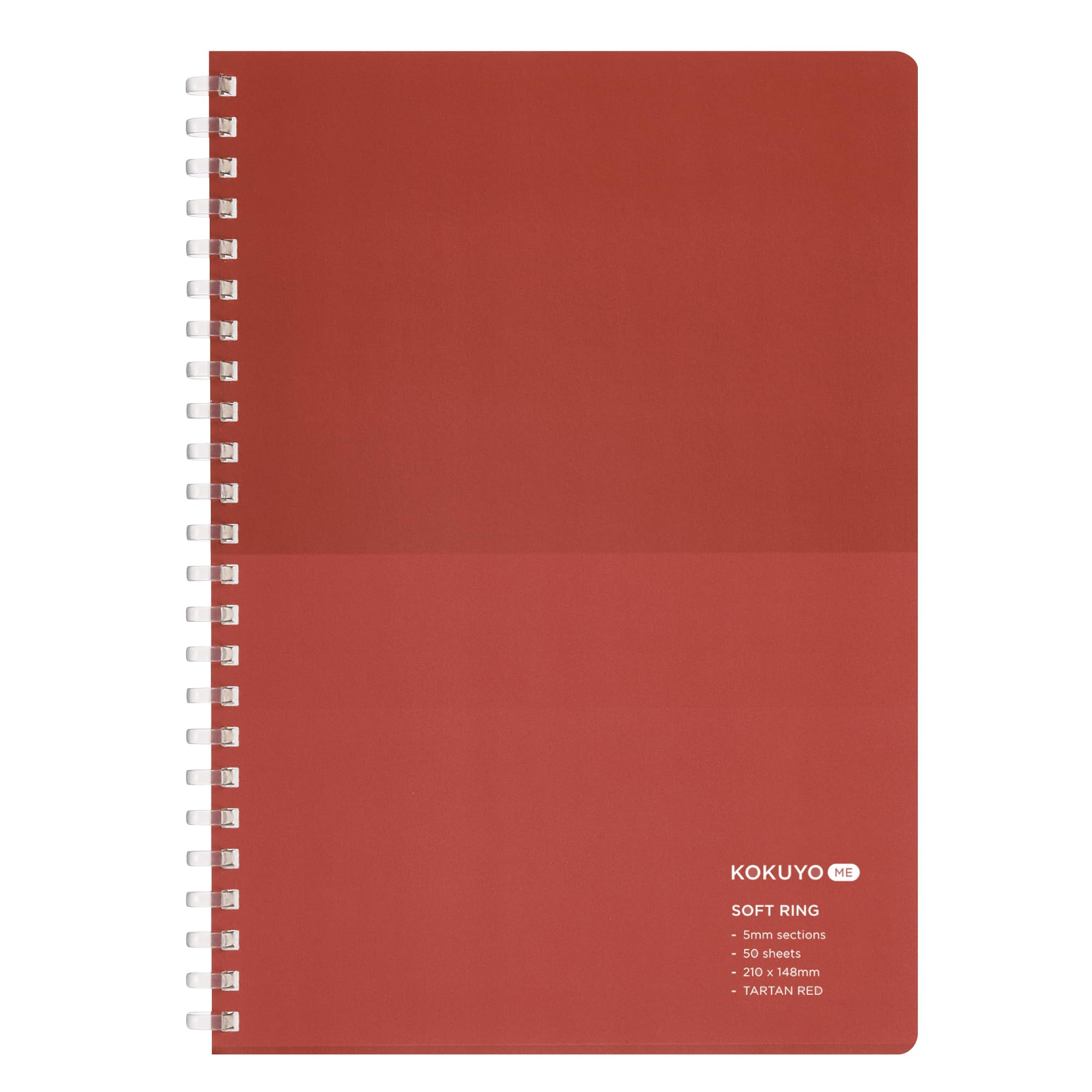 KOKUYO Soft Ring KOKUYO 50 5mm A5 Tartan Notebook, ME, sheets, grid, size, Red, KME-SR931S5DR