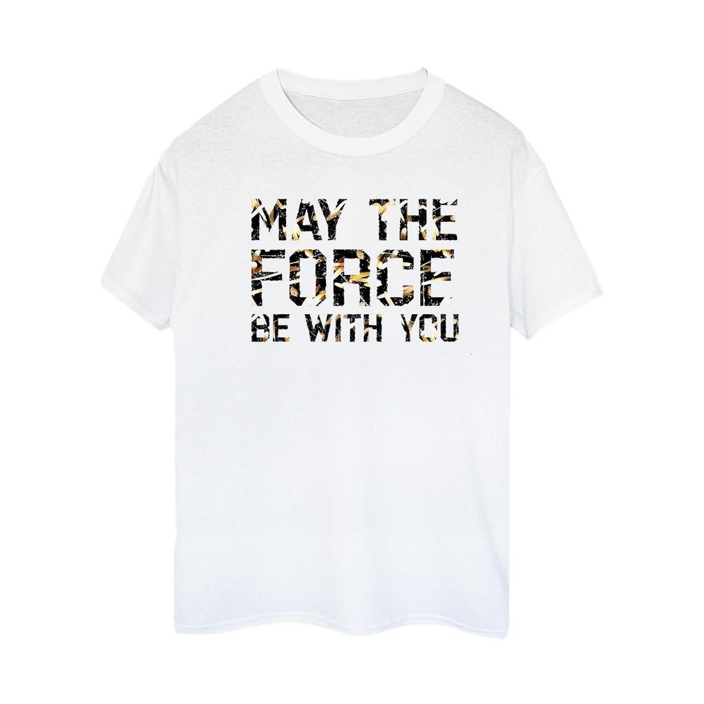 Star Wars Womens/Ladies May The Force Infill Cotton Boyfriend T-Shirt