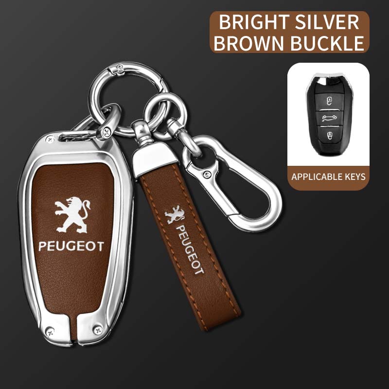 2026 Hot Car Sticker Zine Alloy Car Remote Key Case Shell Cover Protection Fob For Peugeot 308 408 508 2008 3008 4008 5008 Keyle