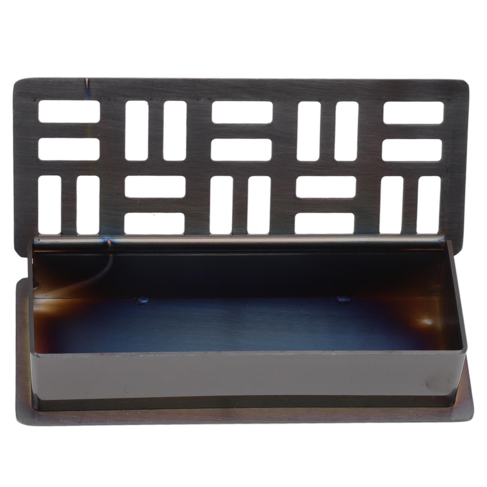 

Тримач для зубочисток з нержавіючої сталі. Видовбана коробка для запобігання іржі. Прямокутна коробка для зубочисток. сірий