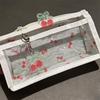 Sweet Cherry Transparent Pencil Case Large Capacity Student Stationery Zipper Pen Bag School Supplies Makeup Storage
