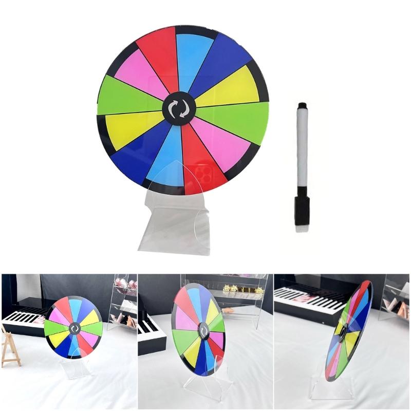Tabletop Prize Turn Plate Erasable Reusable Fortune Wheel Fortune Party Turn Plate Wheel Prize Rotating Game Enduring