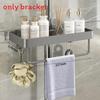 Modern Minimalist Plastic Bathroom Wall Shelf With No Drilling For Shower And Kitchen Storage