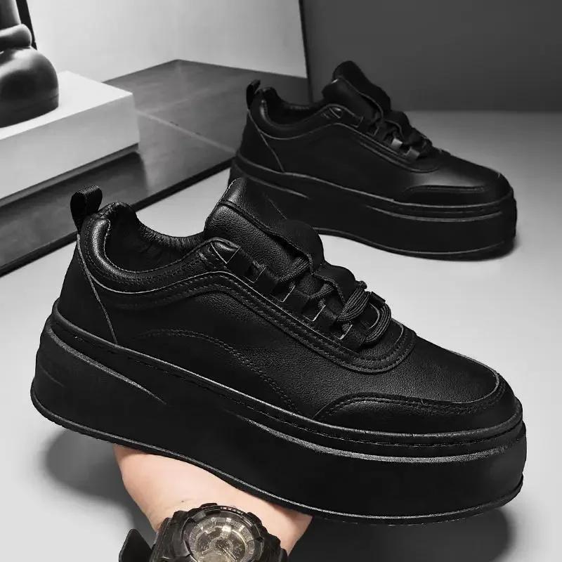 Spring Autumn New High Quality Men's Sneakers Thick Soled Tall Fashion Casual Shoes Soft Soled Comfortable Sports Running Shoes