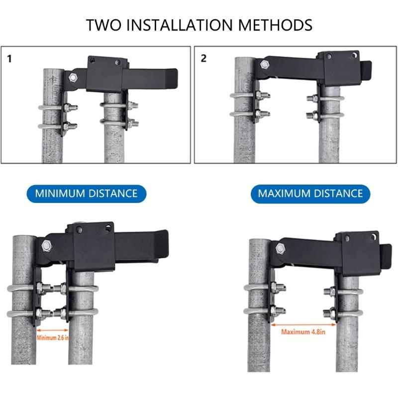Maschendrahtzaun Torriegel Starker Arm Doppeltor Sicherheit Wohnbereich Riegel für Ranch & Hofgebrauch für 1,375in Rahmen