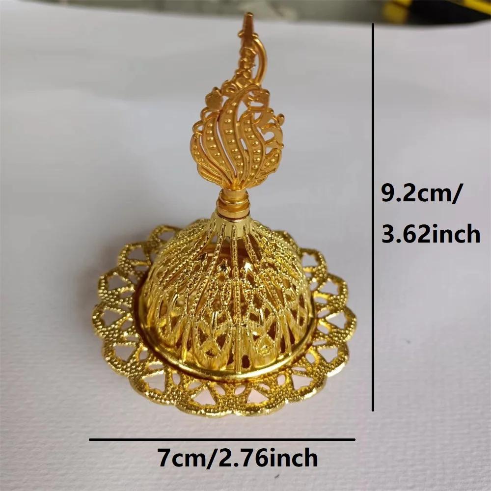 

Retro Copper Mini Crown Hollow Out Incense Stick Burner Holder Golden Arab Burner Catcher Home Decoration Sandalwood Censer