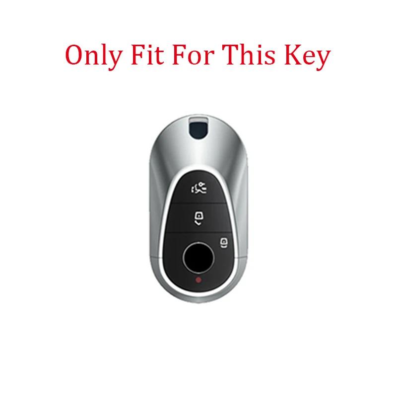 Leather Car Key Case Cover Shell For Mercedes Benz 2021 C /S Class W223 W206 S350L S400L S450L S500L Protector