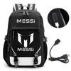 Football Star Peripheral Backpack Fashion Youth Usb Backpack Campus Student Bag