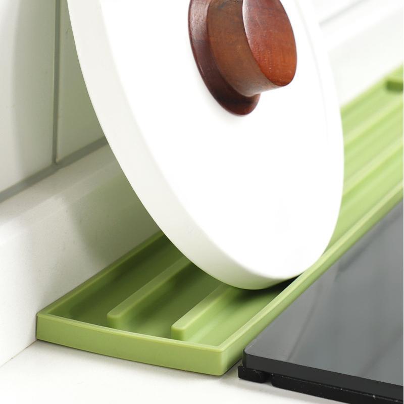 Kitchen Cooking Bench Narrow Slit Pot Lid Anti Dirt Pad Pot Lid Storage Mat Pan Shovel Placement Pad Countertop Placement Mat