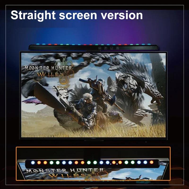 

46CM LED Computer Display Light Bar Desk Lamp USB RGB Lighting Stepless Dimming Timing Lamp for Study Reading Home Office Decor