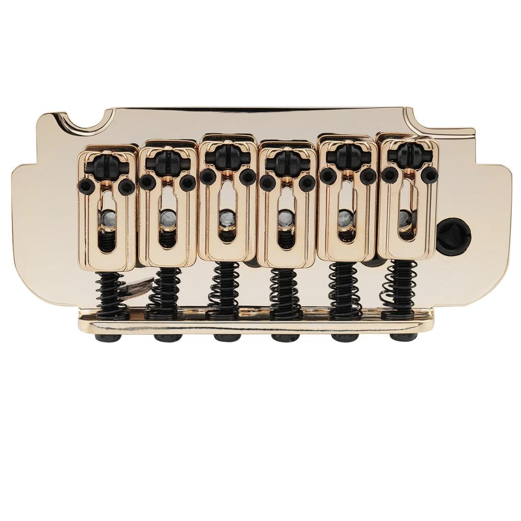 Musiclily Pro Roller Saddle Support Tremolo Unit Bridge for Imported Strat Electric Gold 10.8mm 2-Point Guitar,