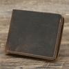 Bifold Design Men Genuine Leather Wallet Retro Male Purse Handmade Wallet  Outdoor