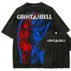 Hot Anmie Ghost In The Shell Anime Lover Washed Tshirt Personality Clothes Oversized Unisex Couples Hot Product Streetwear Soft
