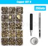25Sets Metal Snaps Button Snap Fasteners Press Studs With 4 Installation Tools Kit For Clothes Garment Bags Shoes Leathercraft