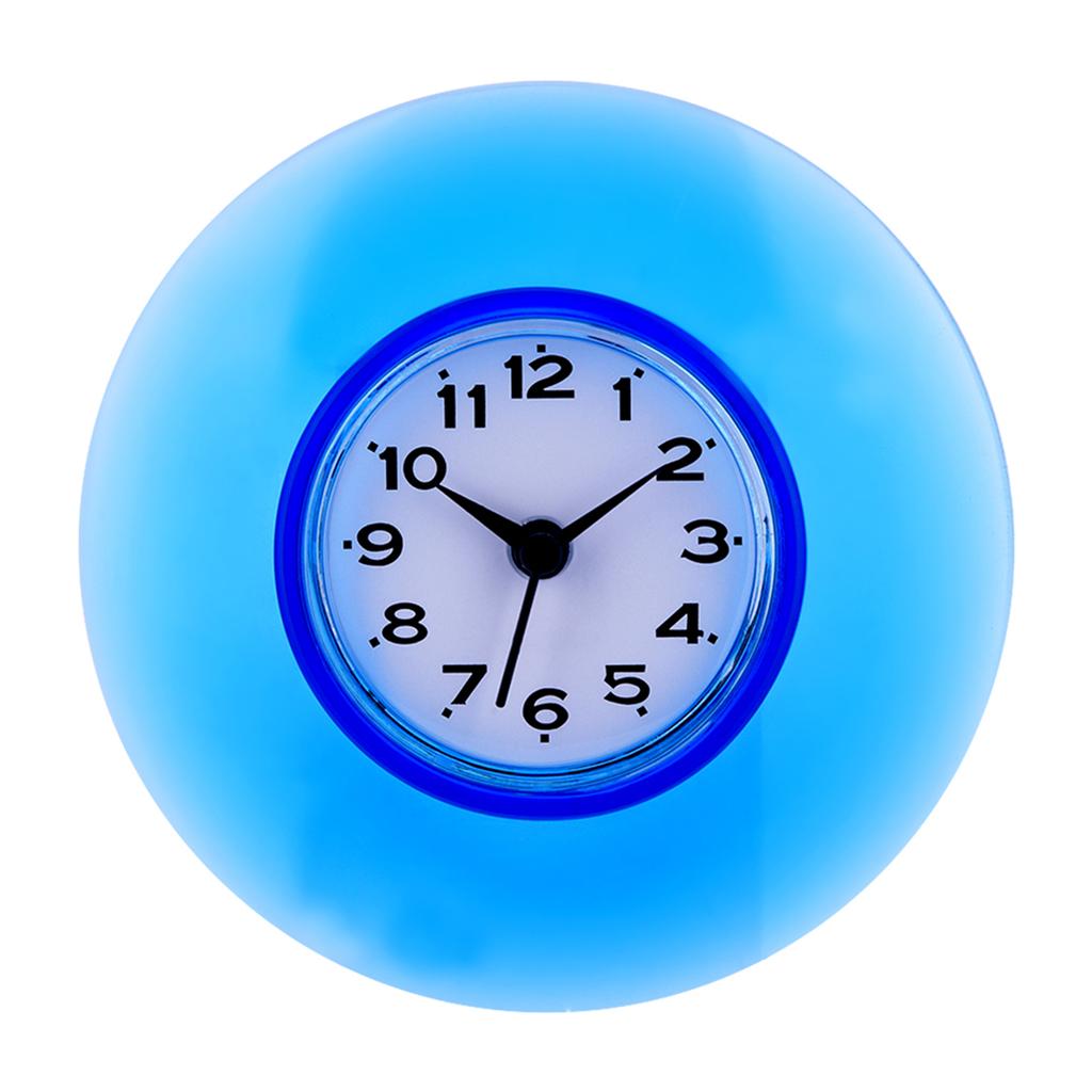 Bathroom Kitchen Mirror Suction Wall Clock Shower Waterproof Quartz Clocks Decoration White
